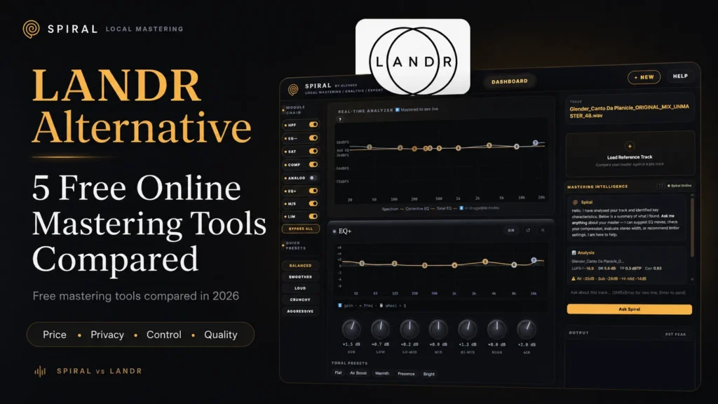 LANDR Alternative: 5 Free Online Mastering Tools Compared